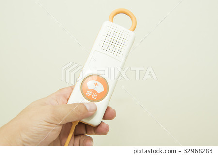 Press call button with nurse call from hospital room Press call button with nurse call from hospital room 32968283