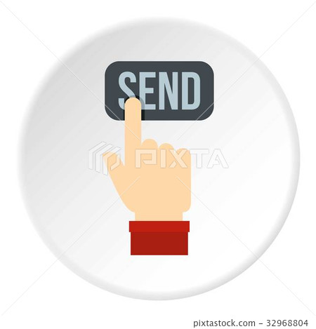 Send button and hand icon circle-插圖素材 [32968804] - PIXTA圖庫