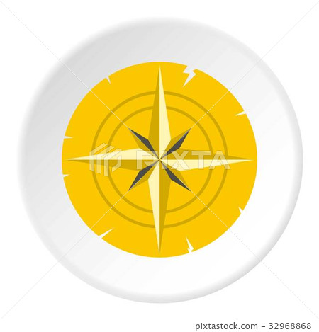 Gold ancient compass icon circle Gold ancient compass icon circle 32968868