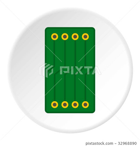 Green circuit board icon circle Green circuit board icon circle 32968890