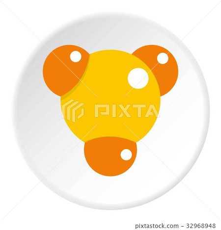 Yellow molecule icon circle - Stock Illustration [32968948] - PIXTA