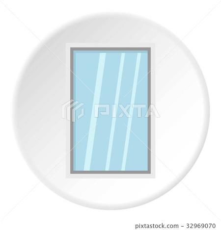 White window frame icon circle - Stock Illustration [32969070] - PIXTA