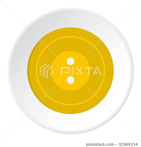 Yellow sewing button icon circle - Stock Illustration [32969154] - PIXTA