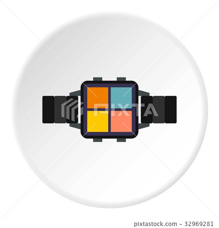 Smart watch icon circle 32969281