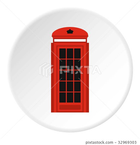 Phone booth icon circle 32969303
