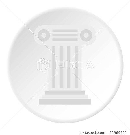 Ancient Ionic pillar icon circle - Stock Illustration [32969321] - PIXTA
