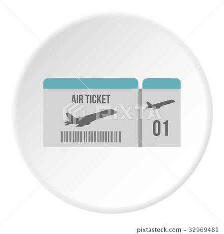Air ticket icon circle 32969481