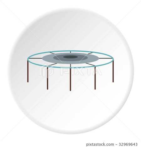 Trampoline jumping icon circle Trampoline jumping icon circle 32969643