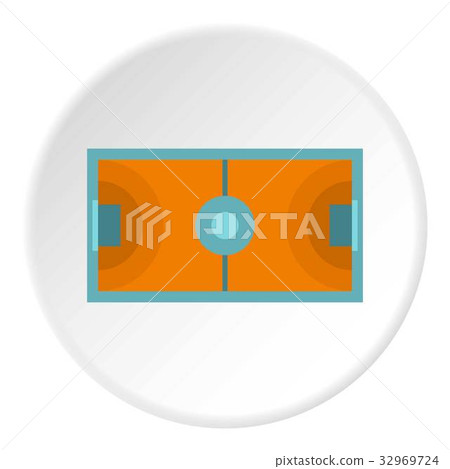 Futsal or indoor soccer field icon circle 32969724
