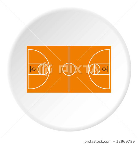 Basketball field icon circle Basketball field icon circle 32969789