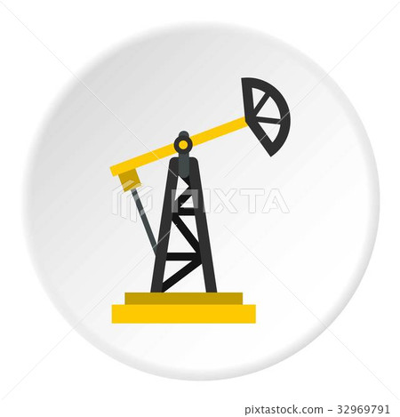 Oil rig icon circle Oil rig icon circle 32969791