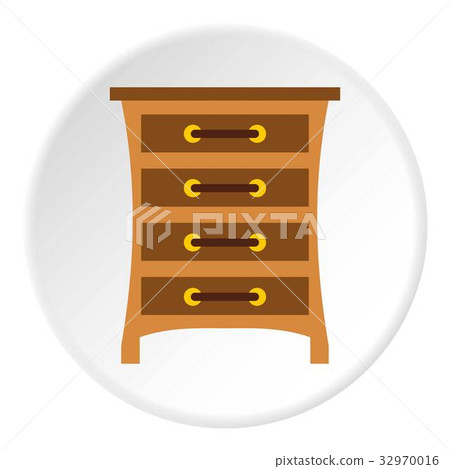 Chest of drawers icon circle Chest of drawers icon circle 32970016