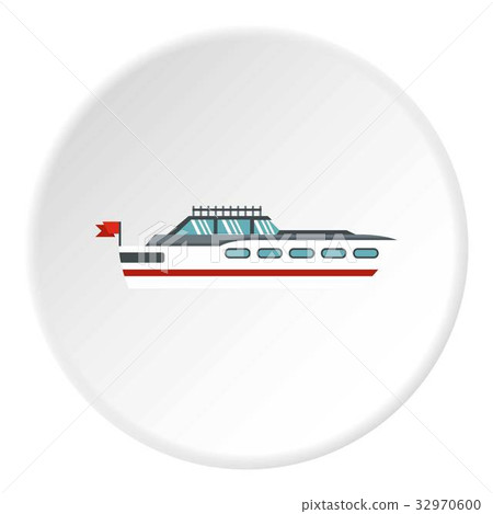 Big yacht icon circle - Stock Illustration [32970600] - PIXTA