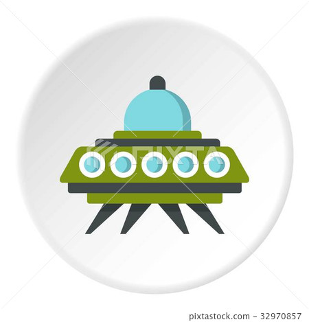 Alien spaceship icon circle Alien spaceship icon circle 32970857