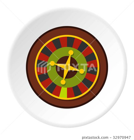 Casino gambling roulette icon circle 32970947