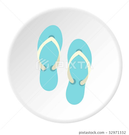 Flip flop sandals icon circle Flip flop sandals icon circle 32971332