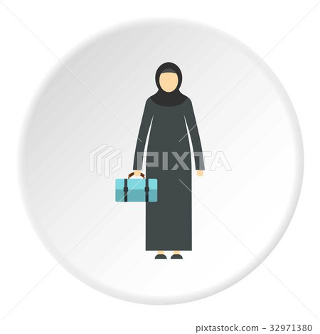 Arabic woman icon circle 32971380