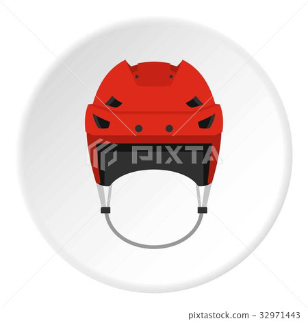 Hockey helmet icon circle Hockey helmet icon circle 32971443