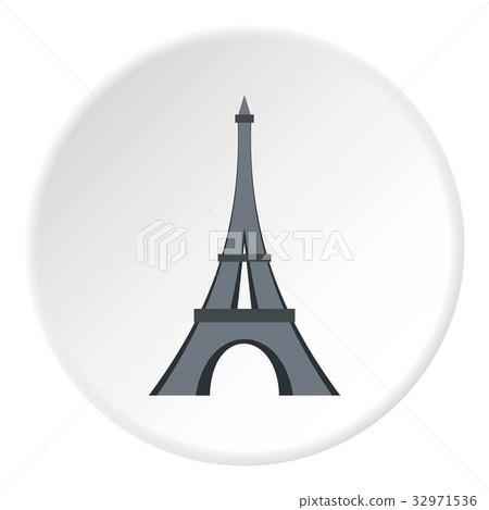 Eiffel tower icon circle 32971536