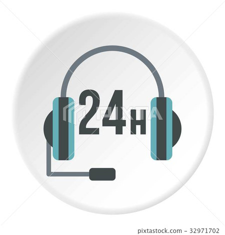 24 support service icon circle 32971702