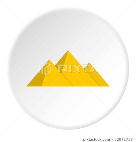Pyramide icon circle 32971737