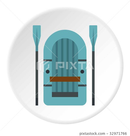Inflatable boat icon circle 32971766