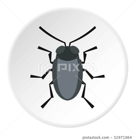 Small bug icon circle 32971864