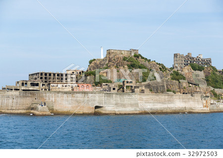 Battleship Island in Nagasaki city of Japan 32972503