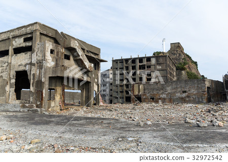 Abandoned Battleship island in Nagasaki 32972542