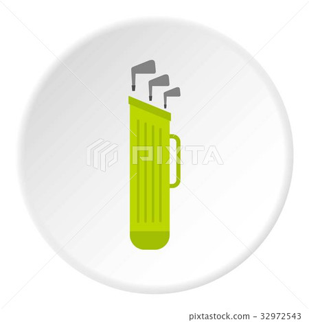 Golf bag with clubs icon circle Golf bag with clubs icon circle 32972543