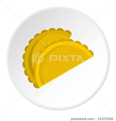 Two empanadas icon circle 32972606