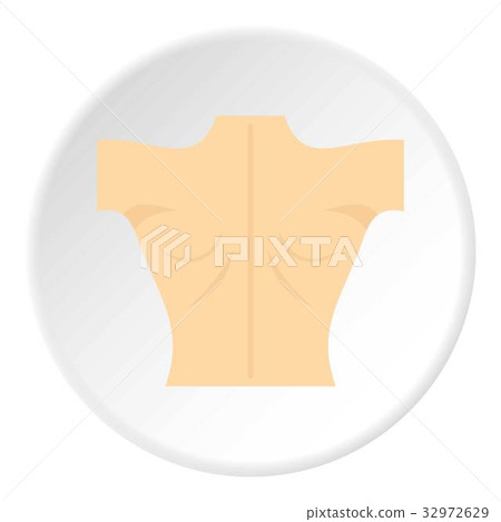 Naked human back icon circle 32972629