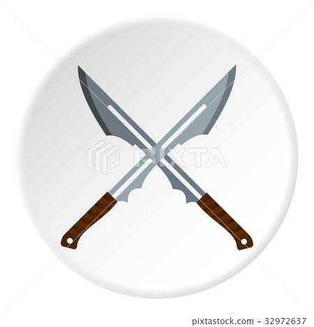 Japanese short swords icon circle 32972637