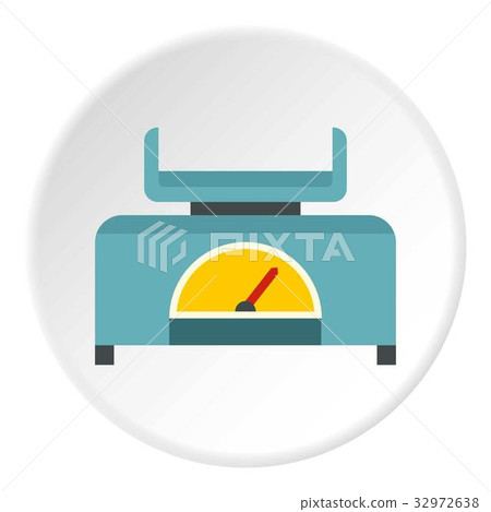 Mechanical scales icon circle 32972638