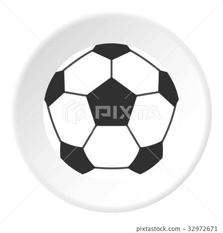 Leather soccer ball icon circle 32972671