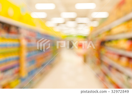 Blur supermarket interior for background Blur supermarket interior for background 32972849