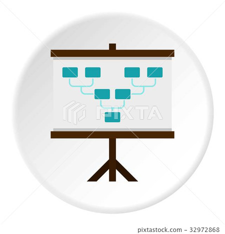 Board with team formation icon circle 32972868