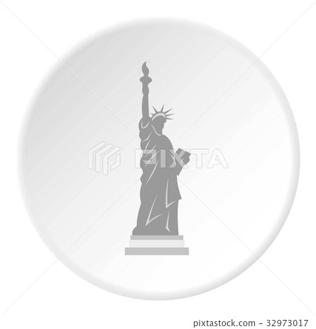 Statue of Liberty icon circle 32973017