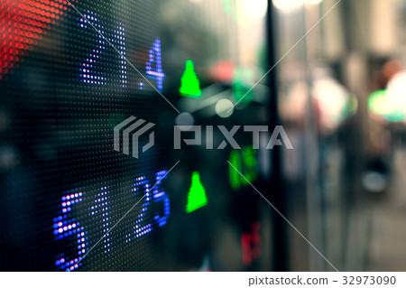 Stock market chart at street 32973090