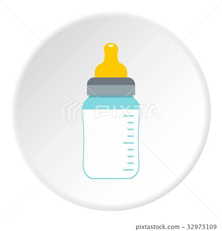 Feeding bottle icon circle Feeding bottle icon circle 32973109