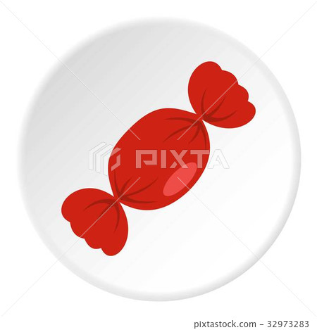 Candy in red wrap icon circle 32973283