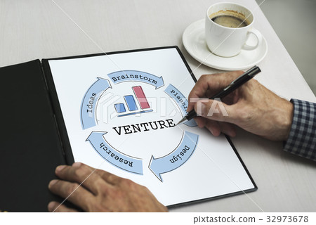 Business Venture Success Diagram Concept 32973678