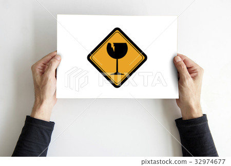 Fragile Handle With Care Warning Graphic Fragile Handle With Care Warning Graphic 32974677