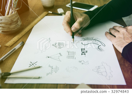 Work Process Hands Office Workplace Work Process Hands Office Workplace 32974843