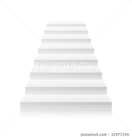 White Empty Staircase Vector. Steps. For Business White Empty Staircase Vector. Steps. For Business 32977240
