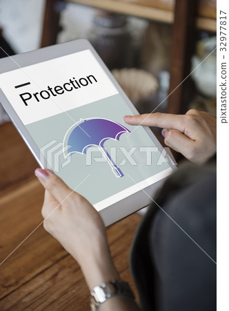 Warranty Security Safety Protection Guard Guarantee Umbrella Icons Symblos 32977817