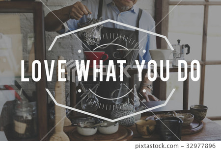 Barista Love What You Do Word Phrase Graphic Stamp Banner Barista Love What You Do Word Phrase Graphic Stamp Banner 32977896
