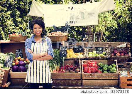 Woman owner fresh gracery organic shop Woman owner fresh gracery organic shop 32978378