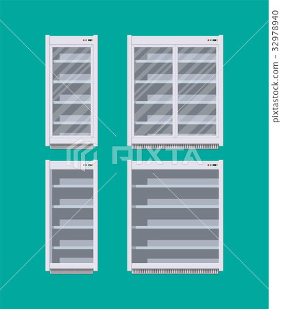 Modern commercial fridge or refrigerator Modern commercial fridge or refrigerator 32978940