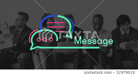 Communication Connection Speech Bubble Concept Communication Connection Speech Bubble Concept 32979019